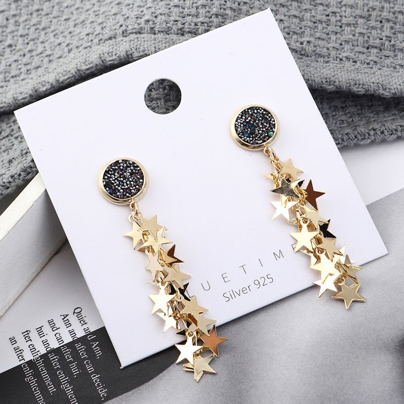 S925 Star Dangle Earrings Post Back - Unique Inspirations by Tracy and Anna