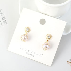 Pearl and Rhinestone Earrings - Unique Inspirations by Tracy and Anna