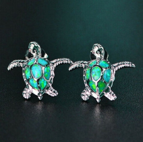 Opal Tortoise Stud Earrings - Unique Inspirations by Tracy and Anna