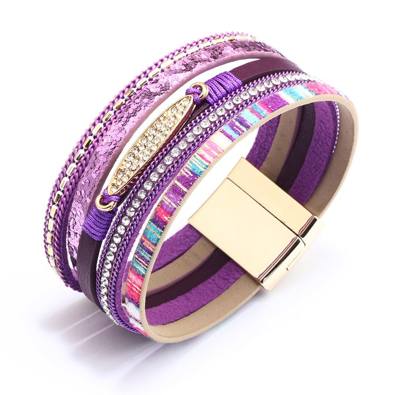 Fashion Multicolor Bohemian Magnetic Clasp Bracelet - Unique Inspirations by Tracy and Anna