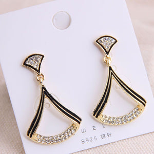 Geometric Shape Flash Rhinestone Earrings - Unique Inspirations by Tracy and Anna