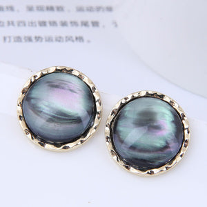 Round Oil Spill Post Earrings - Unique Inspirations by Tracy and Anna