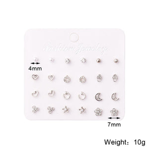 Hollow Moon Shape Multiple Pairs Earrings - Unique Inspirations by Tracy and Anna
