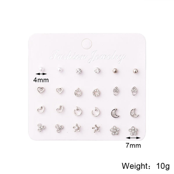 Hollow Moon Shape Multiple Pairs Earrings - Unique Inspirations by Tracy and Anna