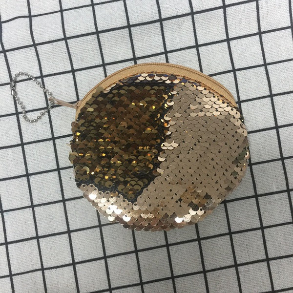 Round Mermaid Sequin Coin Purse - Unique Inspirations by Tracy and Anna