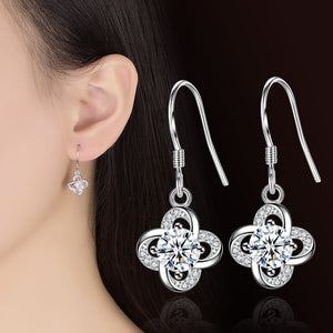 Flower and Rhinestone Earrings - Unique Inspirations by Tracy and Anna