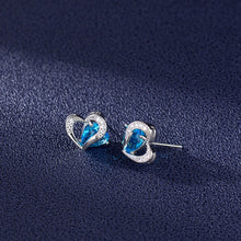Load image into Gallery viewer, Heart and Rhinestone Post Earrings - Unique Inspirations by Tracy and Anna