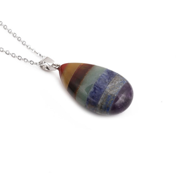 Seven Chakra Energy Pendant Meditation Necklace - Unique Inspirations by Tracy and Anna