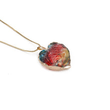 Load image into Gallery viewer, Seven Color Pendant Crystal Peach Heart Pendant Necklace - Unique Inspirations by Tracy and Anna