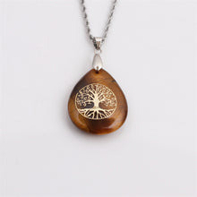 Load image into Gallery viewer, Carving Tree Of Life Drop Pendant Stainless Steel Necklace - Unique Inspirations by Tracy and Anna