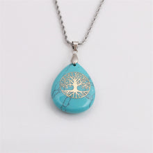 Load image into Gallery viewer, Carving Tree Of Life Drop Pendant Stainless Steel Necklace - Unique Inspirations by Tracy and Anna