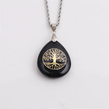 Load image into Gallery viewer, Carving Tree Of Life Drop Pendant Stainless Steel Necklace - Unique Inspirations by Tracy and Anna
