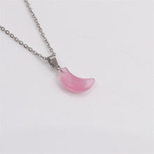 Load image into Gallery viewer, Natural Stone Moon Pendant Simple Necklace - Unique Inspirations by Tracy and Anna