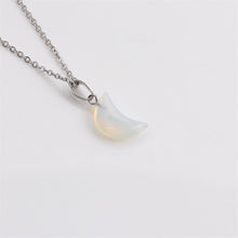 Load image into Gallery viewer, Natural Stone Moon Pendant Simple Necklace - Unique Inspirations by Tracy and Anna