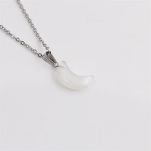 Load image into Gallery viewer, Natural Stone Moon Pendant Simple Necklace - Unique Inspirations by Tracy and Anna