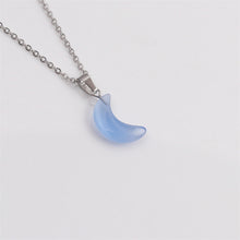 Load image into Gallery viewer, Natural Stone Moon Pendant Simple Necklace - Unique Inspirations by Tracy and Anna
