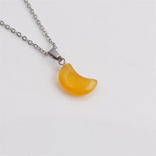 Load image into Gallery viewer, Natural Stone Moon Pendant Simple Necklace - Unique Inspirations by Tracy and Anna