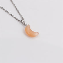 Load image into Gallery viewer, Natural Stone Moon Pendant Simple Necklace - Unique Inspirations by Tracy and Anna