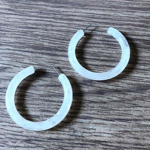 Blue Acrylic Hoops - Unique Inspirations by Tracy and Anna