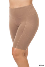 Load image into Gallery viewer, COTTON WAISTBAND BIKER SHORTS WITH POCKETS - Unique Inspirations by Tracy and Anna