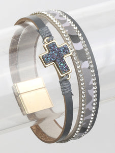 Druzy Cross Magnetic Bracelet - Unique Inspirations by Tracy and Anna