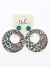 Wooden Animal Print Earrings - Unique Inspirations by Tracy and Anna