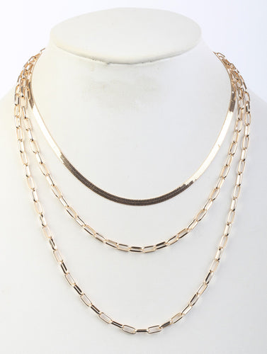 3 ROW / METAL CHAINS / SNAKE CHAIN / LINK / 16 TO 20 INCH LONG - Unique Inspirations by Tracy and Anna