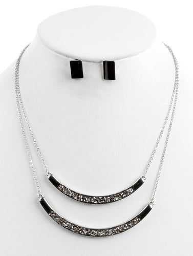 NECKLACE AND EARRING SET / CRUSHED DRUZY STONE - Unique Inspirations by Tracy and Anna