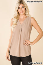 Load image into Gallery viewer, WOVEN AIRFLOW V-NECK SLEEVELESS TOP - Unique Inspirations by Tracy and Anna
