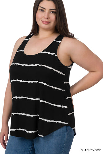 RPT-8159X  STRIPE SLEEVELESS TOP - Unique Inspirations by Tracy and Anna
