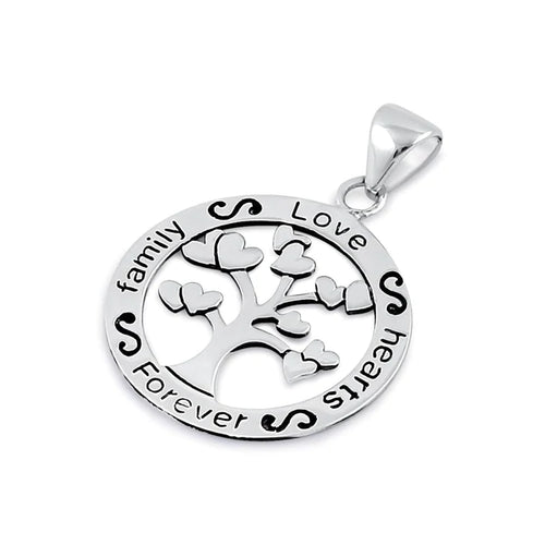 Sterling Silver Family Hearts Love Forever Pendant - Unique Inspirations by Tracy and Anna