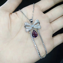 Load image into Gallery viewer, Sweet Water Droplets Bow Knot Necklace