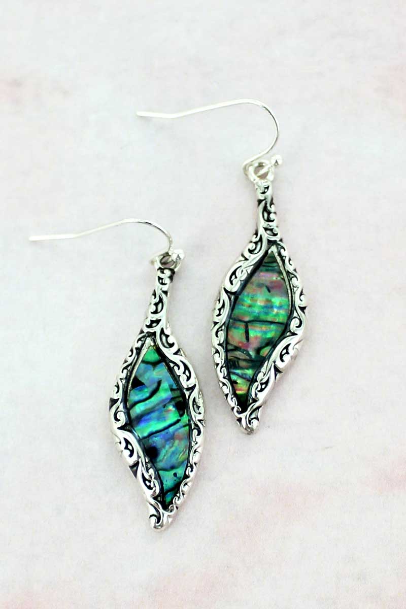 ABALONE SCROLL SICILIA EARRINGS - Unique Inspirations by Tracy and Anna