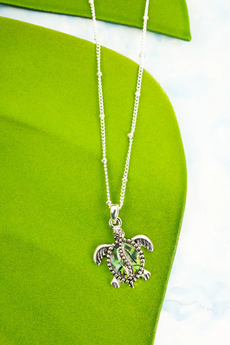 WAIKIKI BEACH ABALONE TURTLE NECKLACE