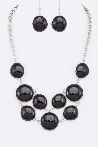 Pebble Stone Statement Necklace Set - Unique Inspirations by Tracy and Anna