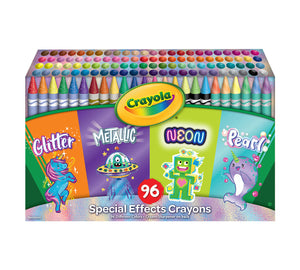 Crayola® - Neon, Metallic, Pearlescent & Glitter Crayons, 96 Count - Unique Inspirations by Tracy and Anna