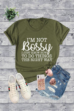 Load image into Gallery viewer, I&#39;m Not Bossy T-Shirt - Unique Inspirations by Tracy and Anna