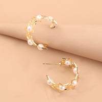 Gold Star and White Pearl Hoops - Unique Inspirations by Tracy and Anna