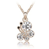 Load image into Gallery viewer, Butterfly Rhinestone Necklace