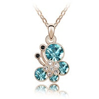 Load image into Gallery viewer, Butterfly Rhinestone Necklace