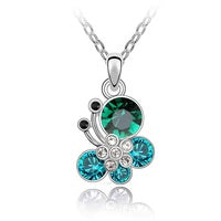 Load image into Gallery viewer, Butterfly Rhinestone Necklace