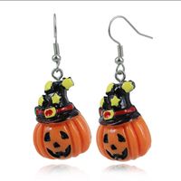 Happy Pumkin Fish Hook Earrings - Unique Inspirations by Tracy and Anna