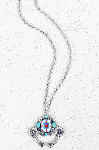 DIAMOND RIVER SILVERTONE NAJA PENDANT NECKLACE - Unique Inspirations by Tracy and Anna