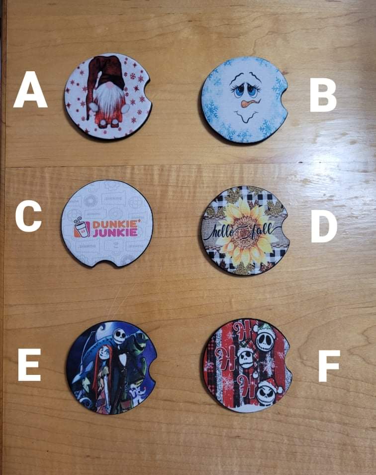 Christmas & Every Day Car Coasters - Unique Inspirations by Tracy and Anna