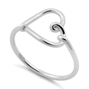 Sterling Silver Heart Knot Ring - Unique Inspirations by Tracy and Anna