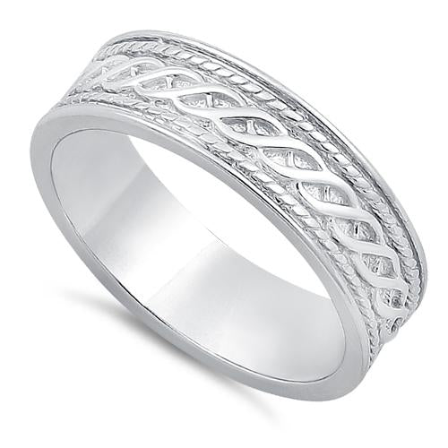 Sterling Silver Twist Eternity Band - Unique Inspirations by Tracy and Anna