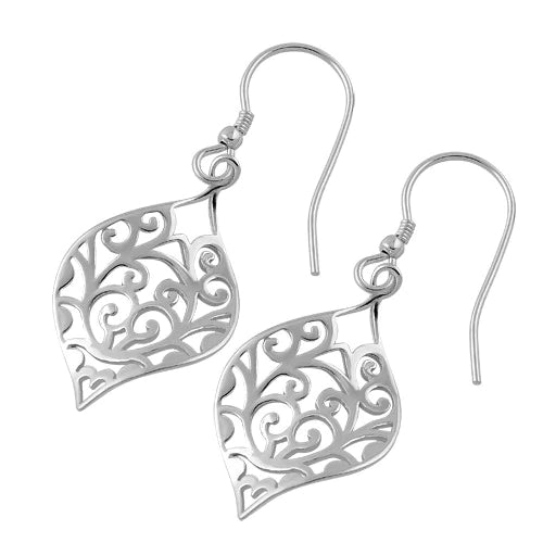 Sterling Silver Vine Hook Earrings - Unique Inspirations by Tracy and Anna