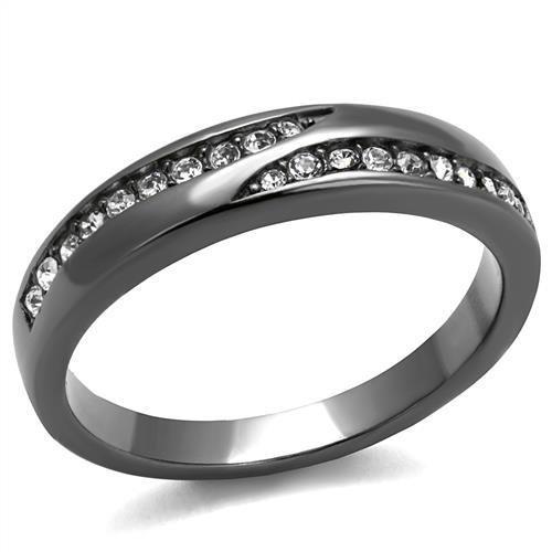 Stainless Steel Clear Crystal Ring - Unique Inspirations by Tracy and Anna